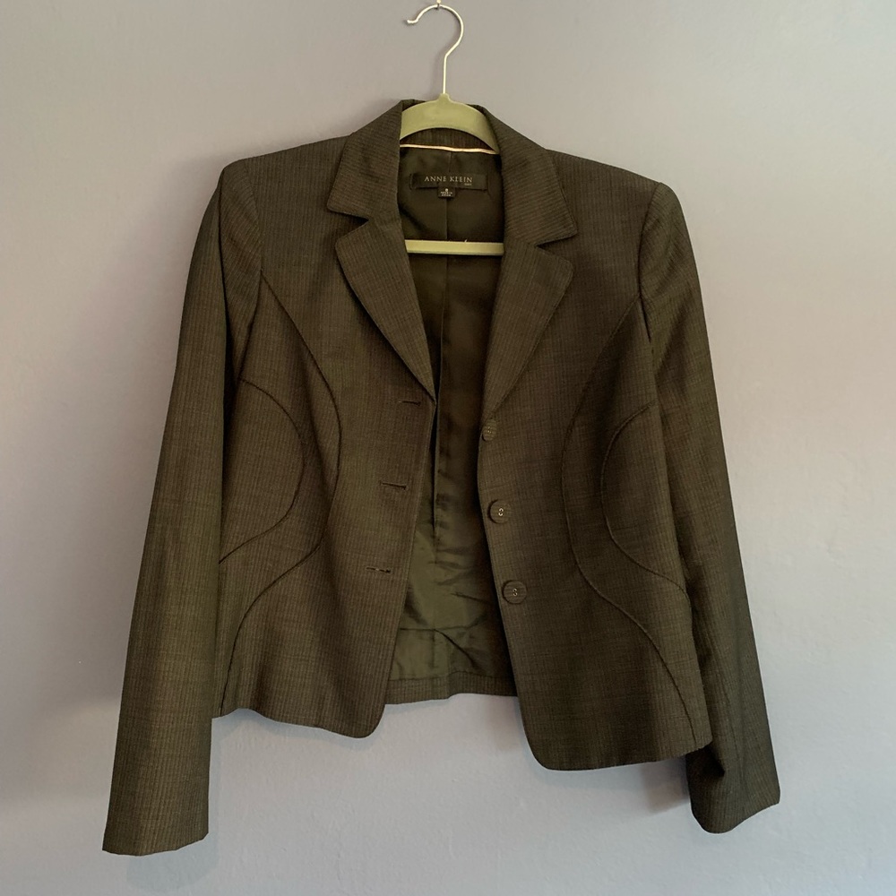Anne Klein dress blazer black / grey